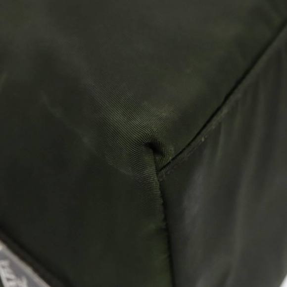 PRADA Hand Bag Nylon Green Clear Silver Auth 88240 - Picture 15 of 16